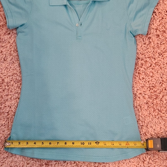 NWT small teal short sleeved polo shirt - Picture 4 of 6